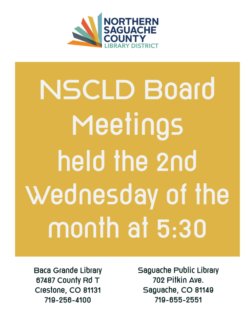 NSCLD Board Meetings 2nd Wednesday of the month at 5:30
